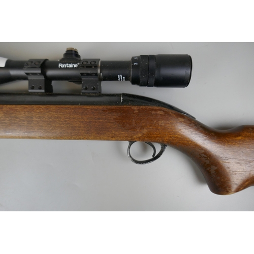 100 - BSA Airsport .22 under level air rifle with scope A/F