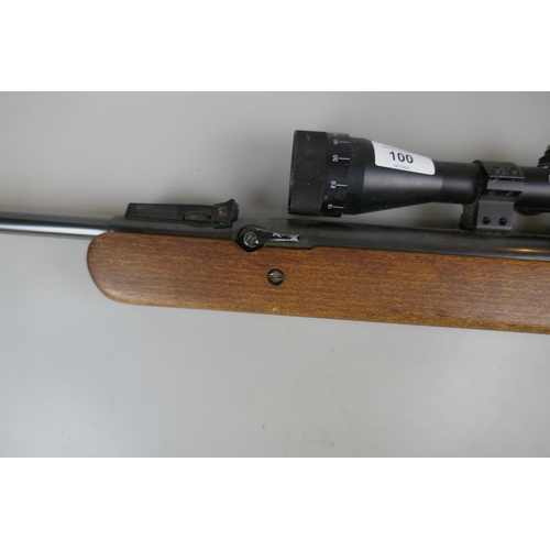 100 - BSA Airsport .22 under level air rifle with scope A/F