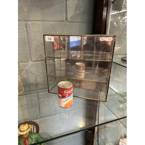 112 - Small glass display cabinet