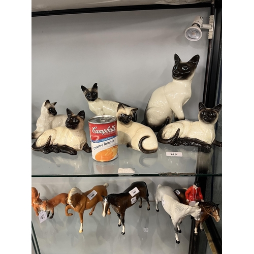 145 - Collection of Beswick cats - Approx height of tallest: 24cm