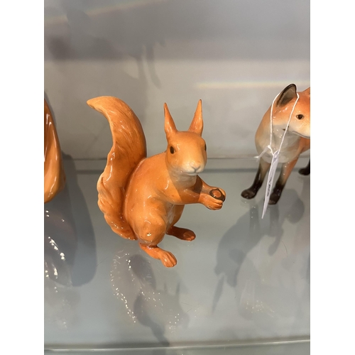 149 - John Beswick fox together with John Beswick squirrel