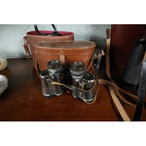 249 - Two Carl Zeiss Jena cased binoculars together with another