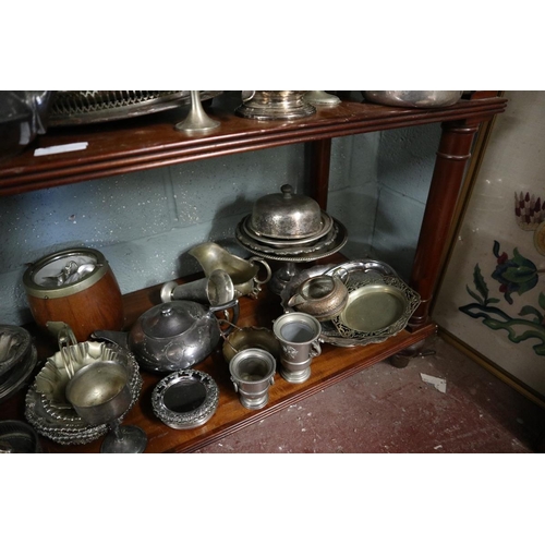 251 - Large collection of silverplate to include teapots etc