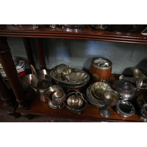 251 - Large collection of silverplate to include teapots etc