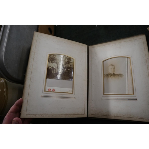 252 - Well populated Victorian photo album together with loose photos 