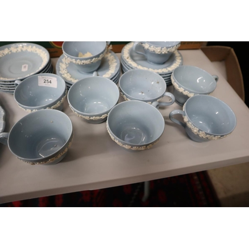 254 - Wedgwood tea set - embossed Queen's Ware