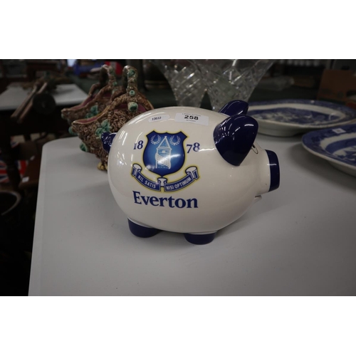 258 - Ceramic Everton football club piggy bank