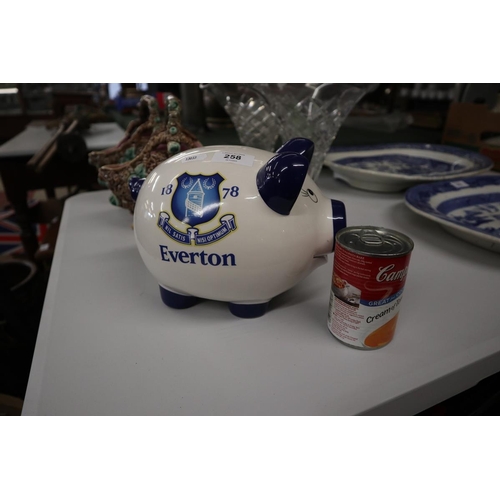 258 - Ceramic Everton football club piggy bank