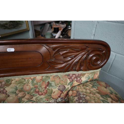 261 - William IV carved mahogany sofa