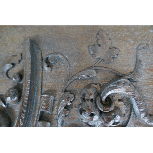 301 - Pair of carved wooden panels