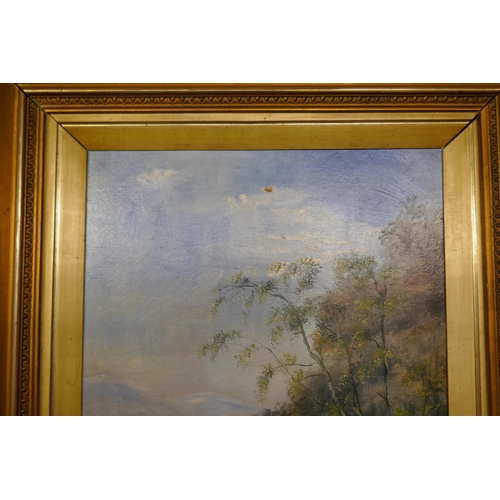 303 - 2 Oil on canvas - River scene signed Grace Todd c1890 - Approx image sizes: 34cm x 44cm