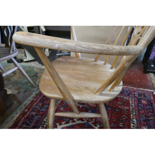 304 - Ercol table with 4 chairs and 2 carvers