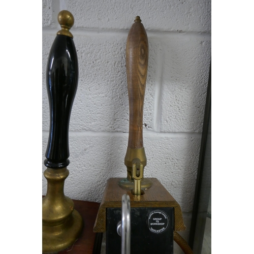 323 - 3 vintage beer pumps