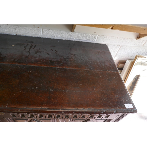 347 - 18thC oak blanket box - Approx size: W:138cm D: 60cm H: 68cm