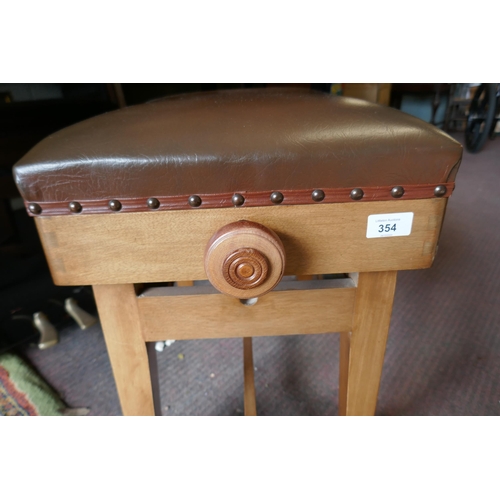 354 - Adjustable piano stool