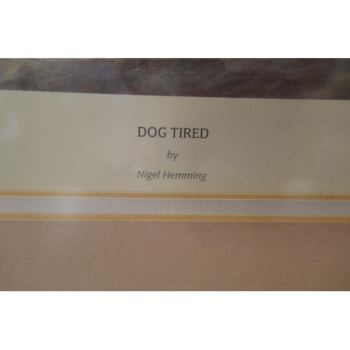 357 - Signed L/E print 'Dog Tired' by Nigel Hemming