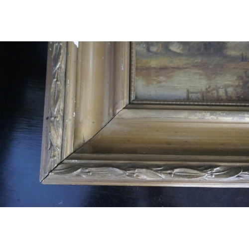 363 - Pair of oils in gilt frames - Approx image sizes: 15cm x 10cm