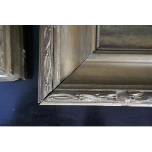 363 - Pair of oils in gilt frames - Approx image sizes: 15cm x 10cm