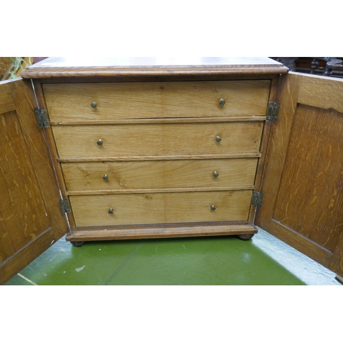 376 - Table top cupboard with drawers - Approx size: W: 42cm D: 23cm H: 39cm