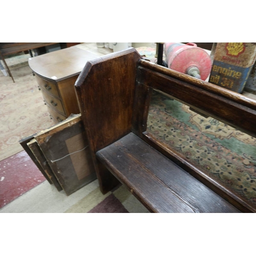 407 - Antique pine pew - Approx size: W: 136cm D: 40cm H:92cm