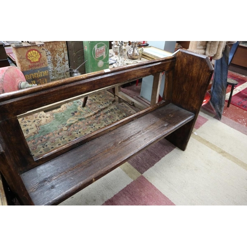 407 - Antique pine pew - Approx size: W: 136cm D: 40cm H:92cm