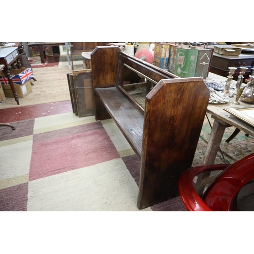 407 - Antique pine pew - Approx size: W: 136cm D: 40cm H:92cm