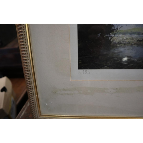 409 - L/E Print by Hugh Gurney - Boys playing in river