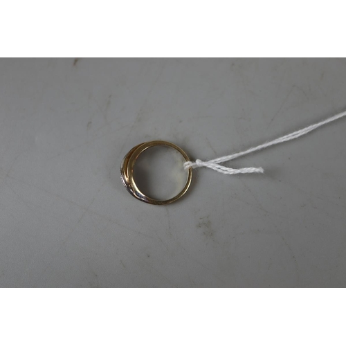 58 - 9ct gold diamond set ring - Size L