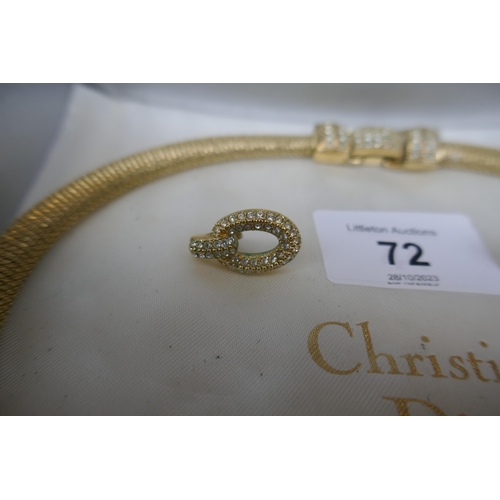 72 - Vintage Christian Dior 1980s necklace and earrings in original box
