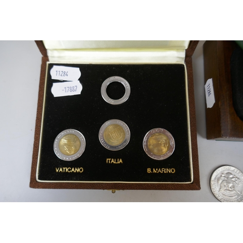 80 - Coins to include cased Lira coins