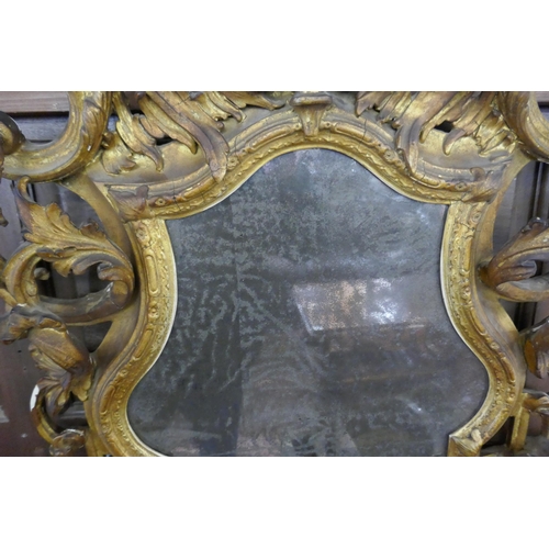 408 - Early 18thC gilt mirror with original plate - Approx size: 80cm x 58cm