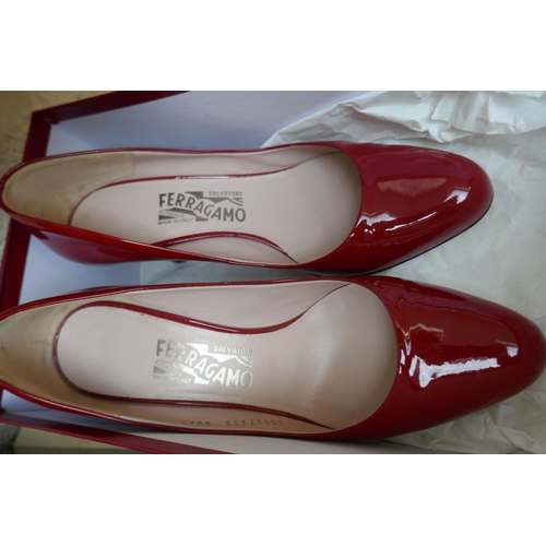 442 - 4 pairs of designer shoes - Escada, Prada Salvatore Ferragamo and Lisa Kay all size 38 size 5 UK