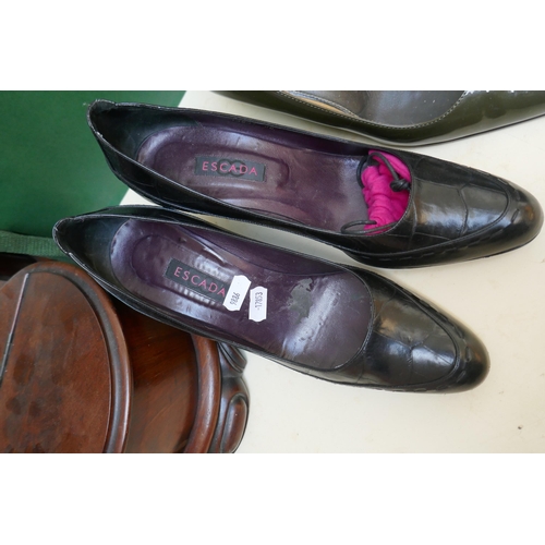 442 - 4 pairs of designer shoes - Escada, Prada Salvatore Ferragamo and Lisa Kay all size 38 size 5 UK