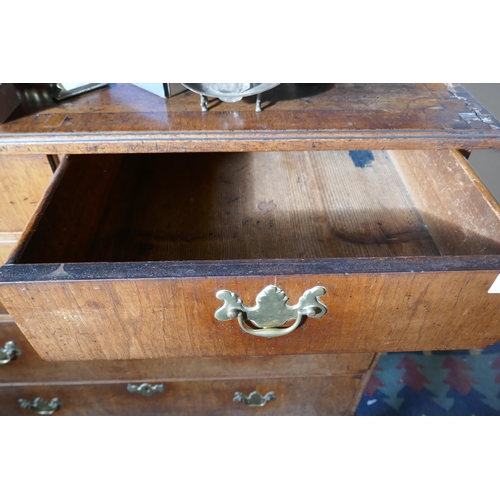 459 - Early walnut chest on stand - Approx size: W: 95cm D: 52cm H: 132cm