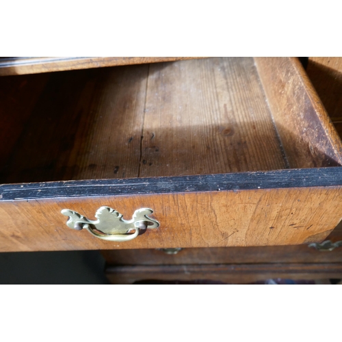 459 - Early walnut chest on stand - Approx size: W: 95cm D: 52cm H: 132cm