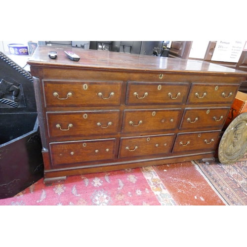 462 - Antique Mule chest with dummy drawers - Approx size: W: 157cm D: 57cm H: 93cm