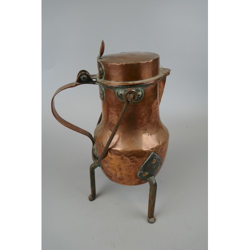 205 - Copper and brass jugs