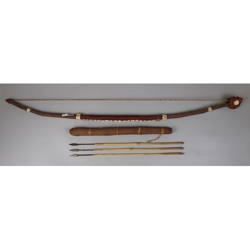 157 - Tribal bow and arrow