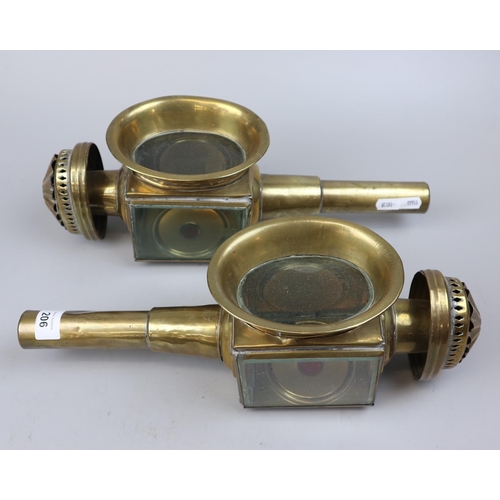 206 - Pair of carriage lamps