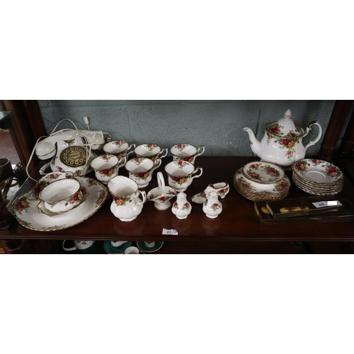 245 - Royal Albert Old Country Roses tea service for 6 together with a telephone