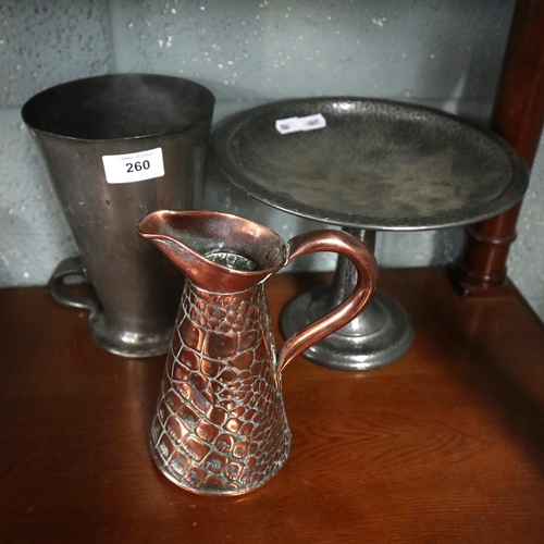 260 - Collection of pewter