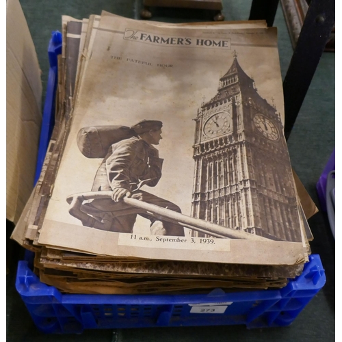 273 - Box containing a quantity of 'The Farmers Home' magazines