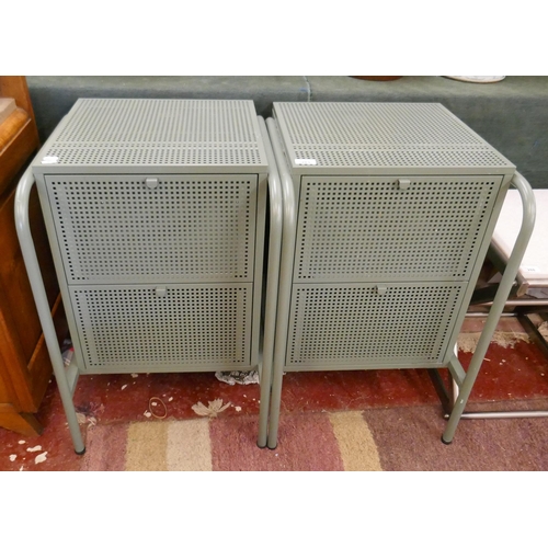 283 - Pair of metal 2 drawer cabinets