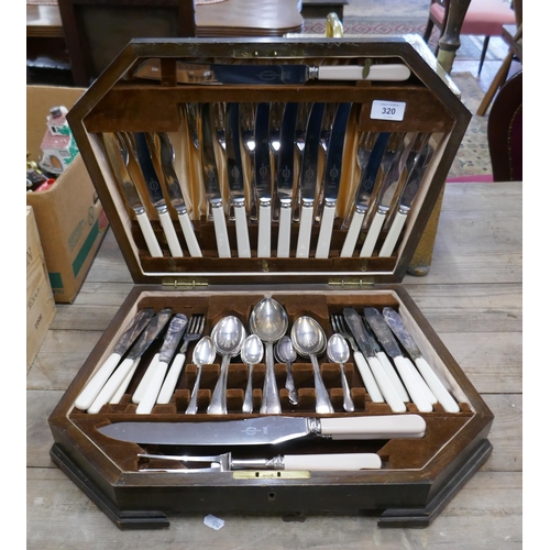 320 - Cased cutlery set