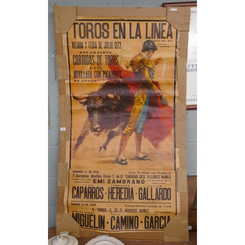 339 - Large 1972 Spanish bullfighting poster