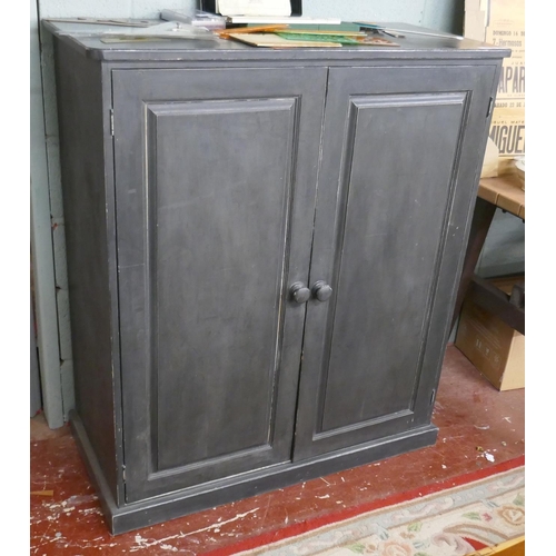 342 - Painted pine cabinet - Approx size: W: 107cm D: 49cm H: 122cm