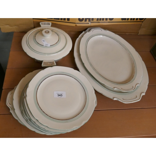 343 - Art Deco part dinner service Victoria Czechoslovakia