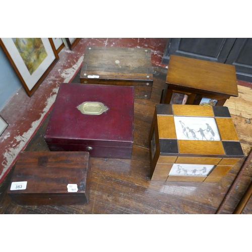 353 - Collection of wooden boxes