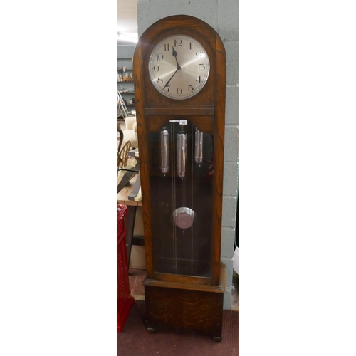 362 - 1920s Art Deco longcase clock with Westminter chimes