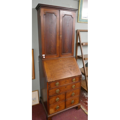 404 - Antique mahogany bureau bookcase